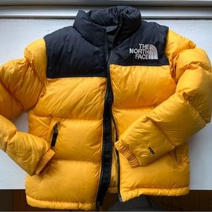 Yellow Down Jacket, Water Repellant by The North Face size Medium (10/12) Kids